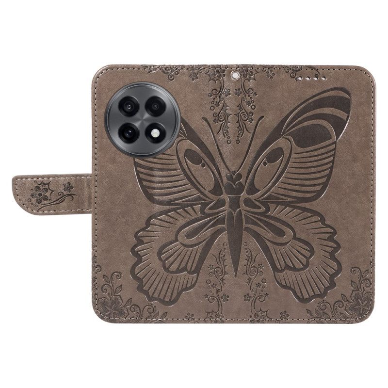 Leren Hoesje Voor Oneplus 13r Portemonnee Met Vlinderdesign