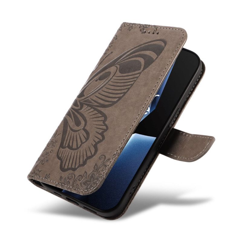 Leren Hoesje Voor Oneplus 13r Portemonnee Met Vlinderdesign