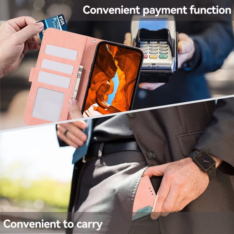 Leren Hoesje Voor Oneplus 13r Tweekleurig Abeel