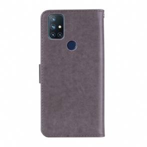 Flip Case voor OnePlus Nord N10 Uil Met Reliëf