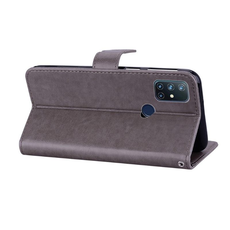 Flip Case voor OnePlus Nord N10 Uil Met Reliëf