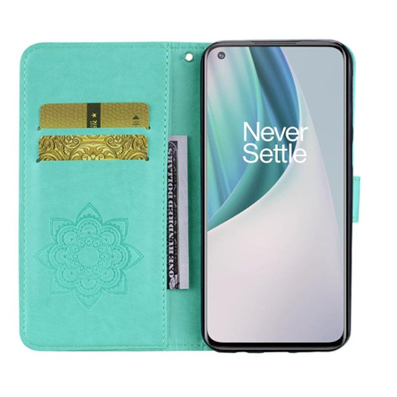 Flip Case voor OnePlus Nord N10 Uil Met Reliëf