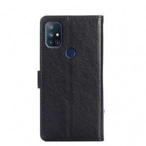 Folio-hoesje voor OnePlus Nord N10 Anti-fall Portemonnee Van Imitatieleer