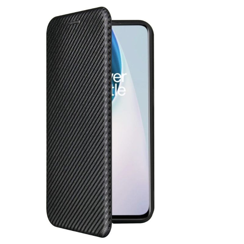 Folio-hoesje voor OnePlus Nord N10 Koolstofvezeleffect
