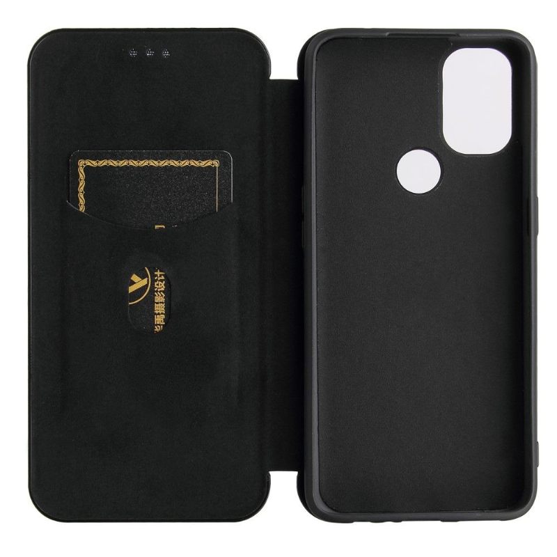 Folio-hoesje voor OnePlus Nord N10 Koolstofvezeleffect