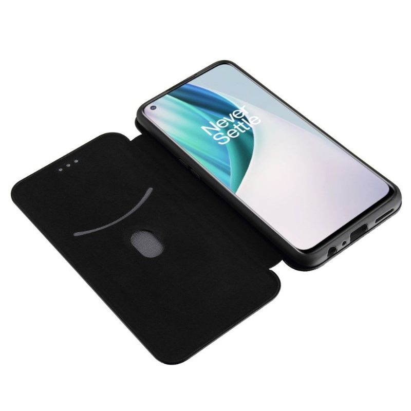 Folio-hoesje voor OnePlus Nord N10 Koolstofvezeleffect