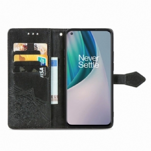 Folio-hoesje voor OnePlus Nord N10 Mandala-reliëf In Kunstleer
