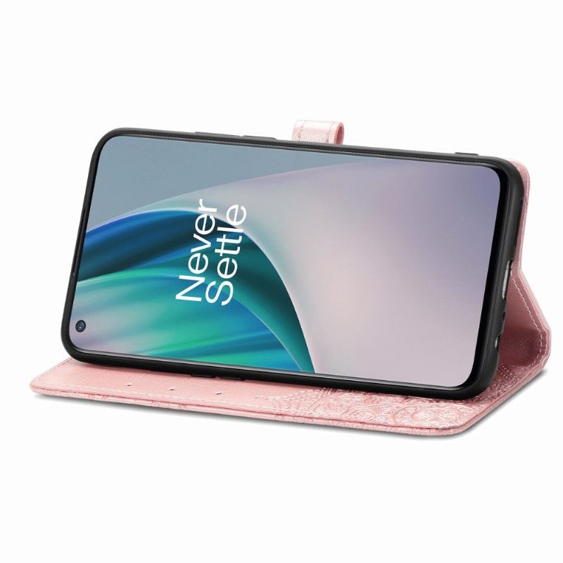 Folio-hoesje voor OnePlus Nord N10 Mandala-reliëf In Kunstleer