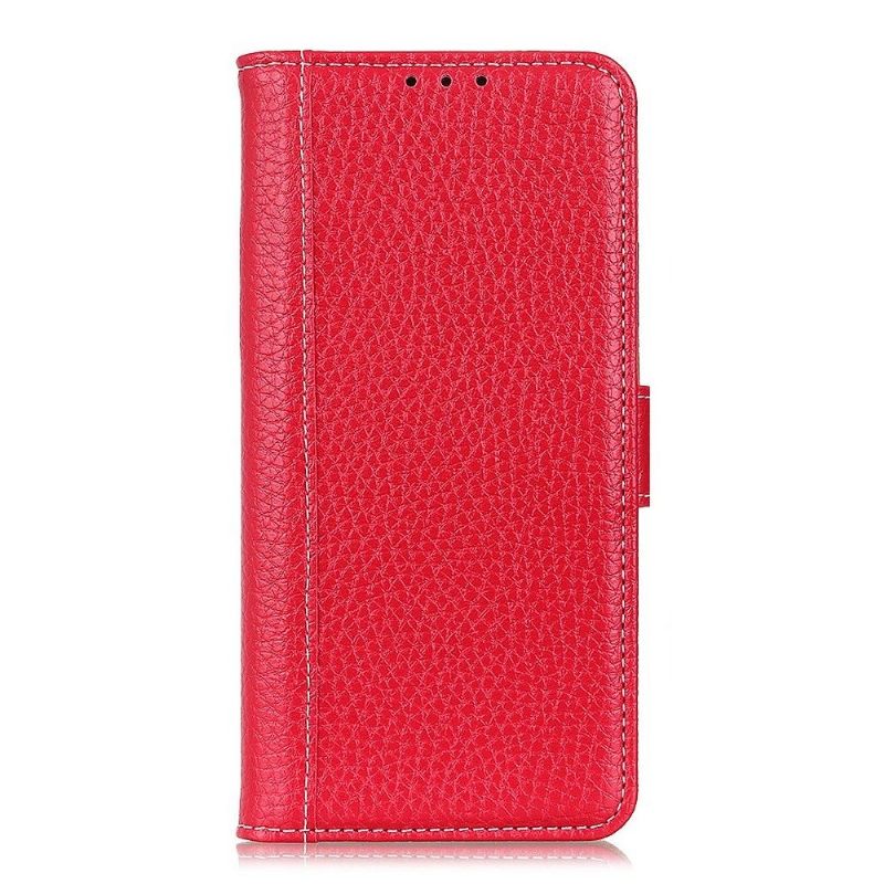 Folio-hoesje voor OnePlus Nord N10 Naden Met Generfd Leereffect