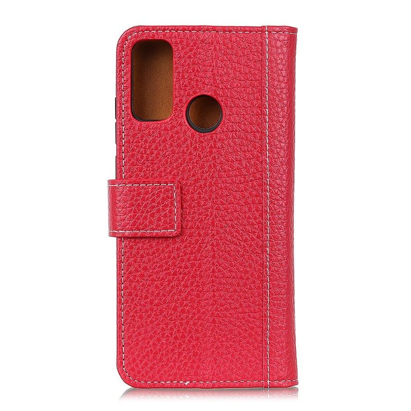 Folio-hoesje voor OnePlus Nord N10 Naden Met Generfd Leereffect
