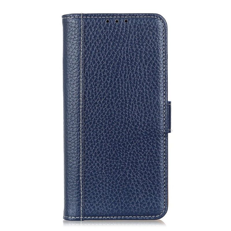 Folio-hoesje voor OnePlus Nord N10 Naden Met Generfd Leereffect