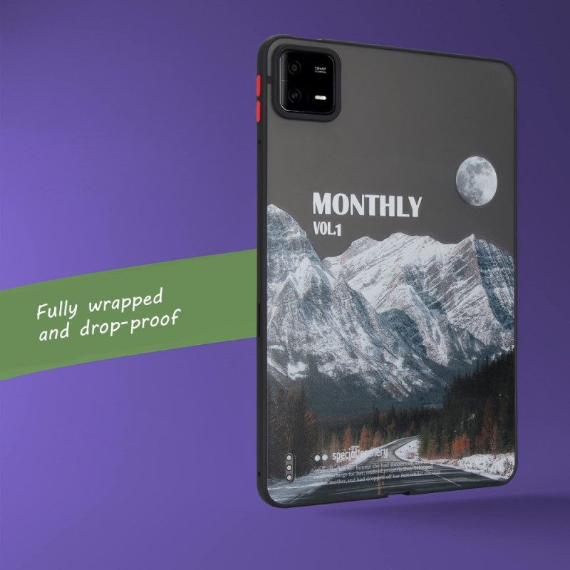 Cover Hoesje Xiaomi Pad 6 Pro Telefoonhoesje Besneeuwde Berg En Snelweg
