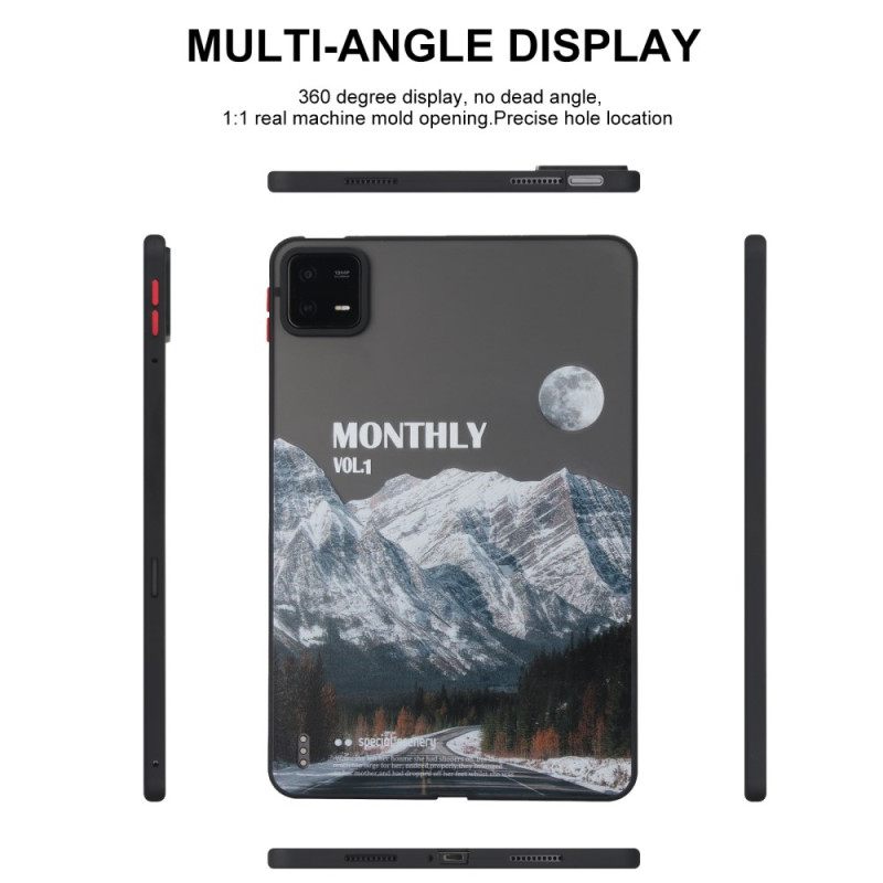 Cover Hoesje Xiaomi Pad 6 Pro Telefoonhoesje Besneeuwde Berg En Snelweg