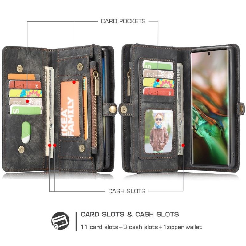 Hoesje Folio-hoesje voor Samsung Galaxy Note 10+ / Note 10+ 5G 2 in 1 Magnetisch