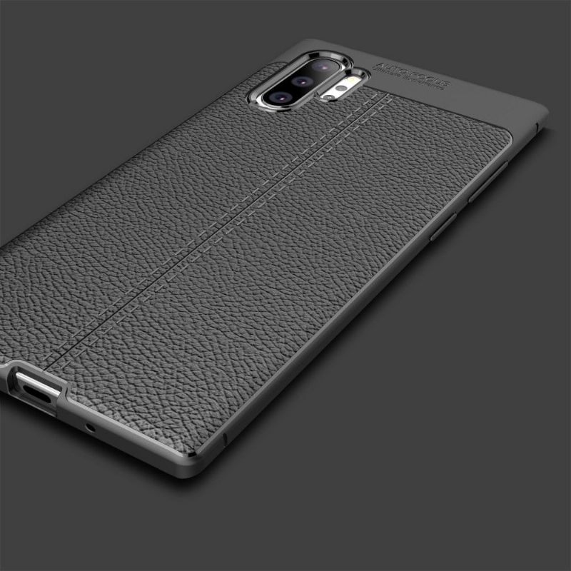 Hoesje voor Samsung Galaxy Note 10+ / Note 10+ 5G Afwerkingsgel Van Kunstleer