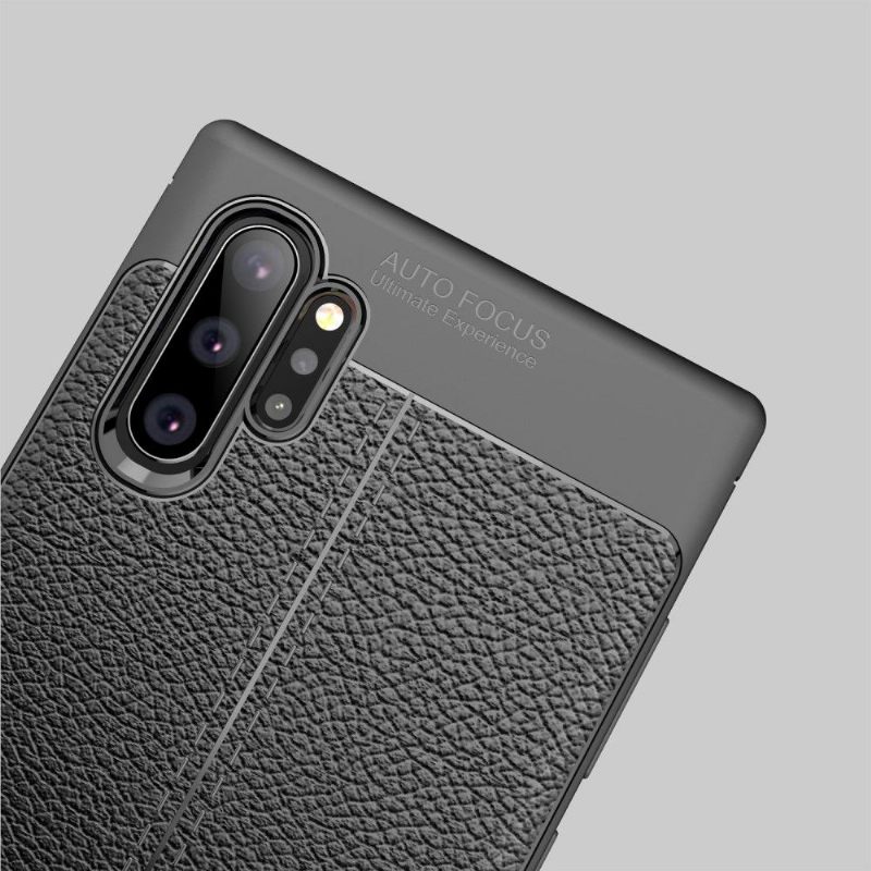 Hoesje voor Samsung Galaxy Note 10+ / Note 10+ 5G Afwerkingsgel Van Kunstleer