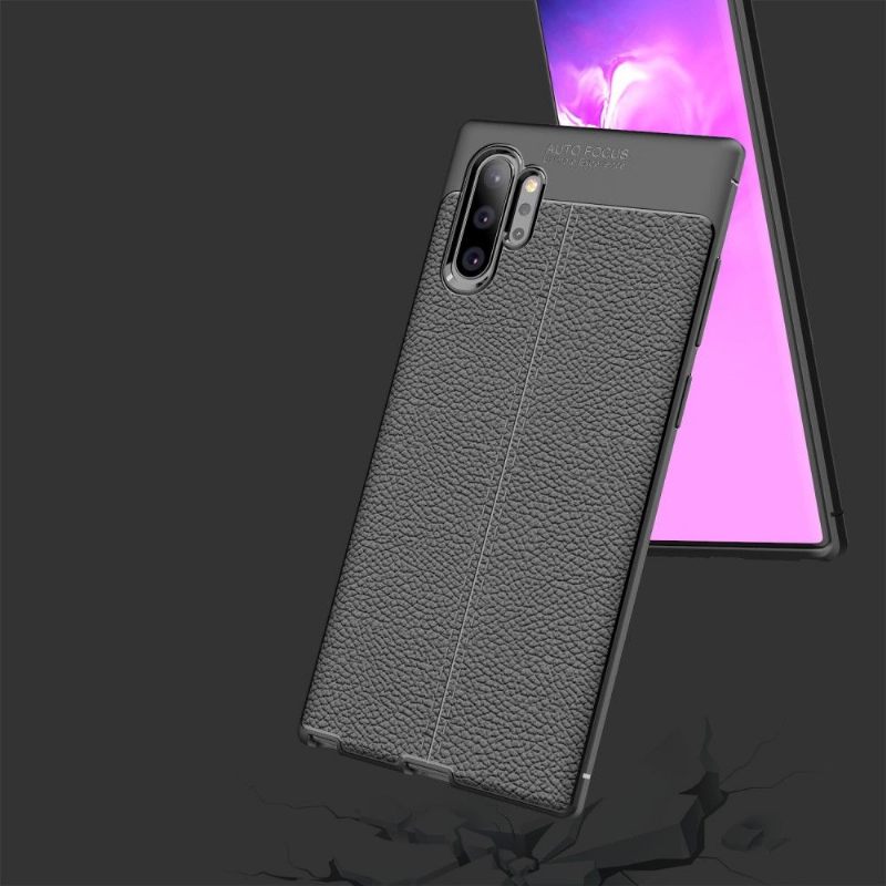 Hoesje voor Samsung Galaxy Note 10+ / Note 10+ 5G Afwerkingsgel Van Kunstleer