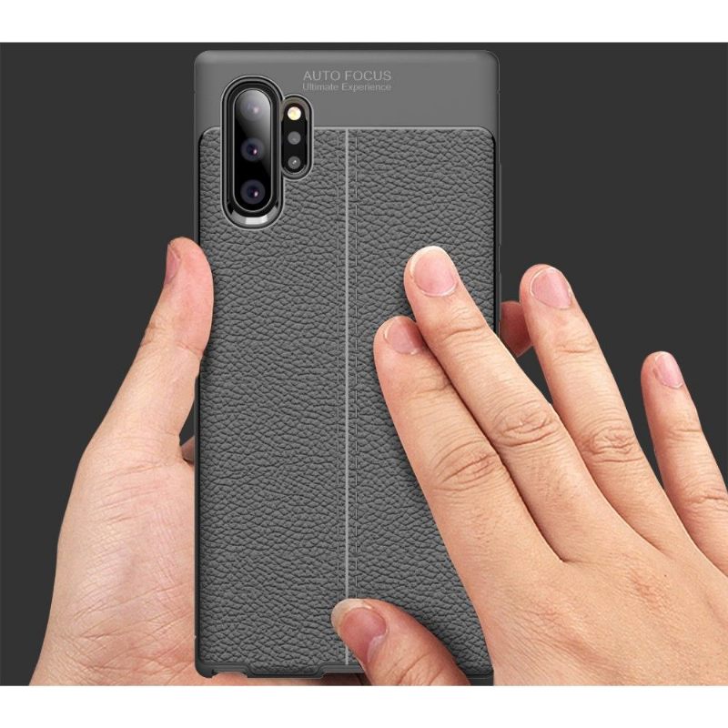 Hoesje voor Samsung Galaxy Note 10+ / Note 10+ 5G Afwerkingsgel Van Kunstleer