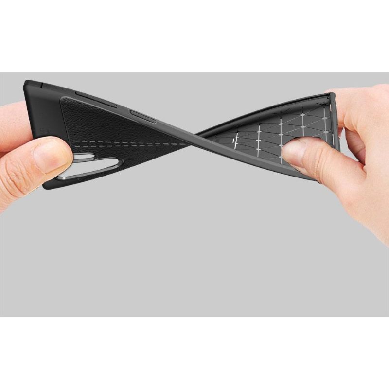 Hoesje voor Samsung Galaxy Note 10+ / Note 10+ 5G Afwerkingsgel Van Kunstleer