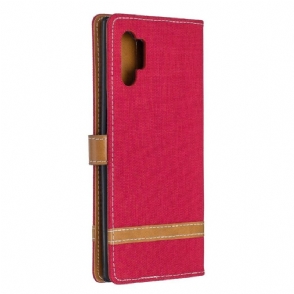 Leren Hoesje voor Samsung Galaxy Note 10+ / Note 10+ 5G Bescherming Stoffen Bekleding