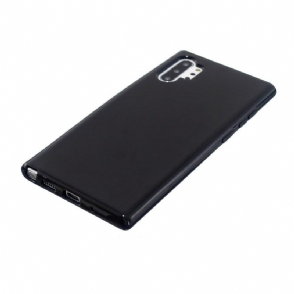Telefoonhoesje voor Samsung Galaxy Note 10+ / Note 10+ 5G Flexibel Glanzend - Zwart