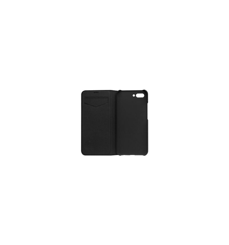 Folio-hoesje voor Honor 10 Qialino Echt Leer - Zwart