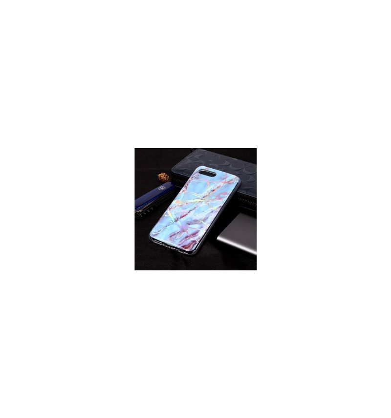 Hoesje voor Honor 10 Premium Marmer - Blauw