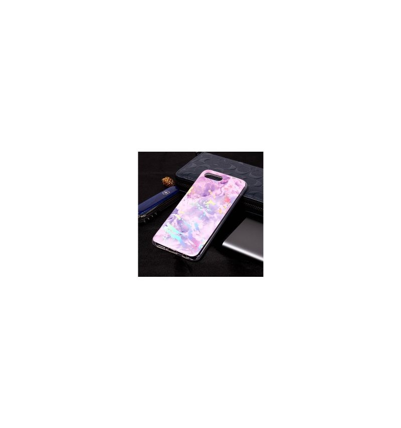 Hoesje voor Honor 10 Premium Marmer - Paars