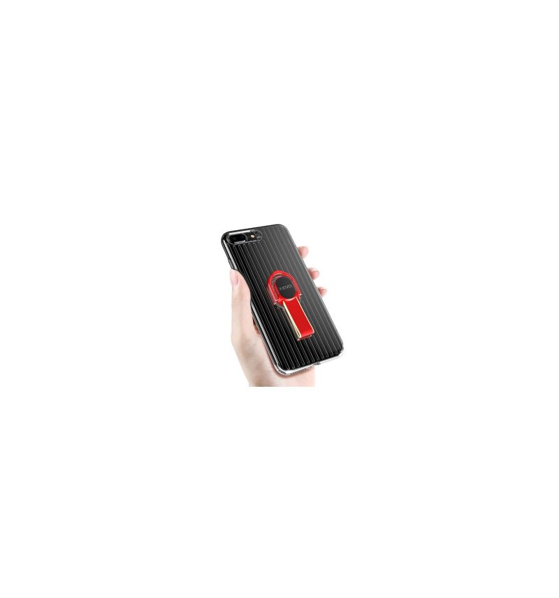 Hoesje voor Honor 10 Transparant Met Handvat - Rood