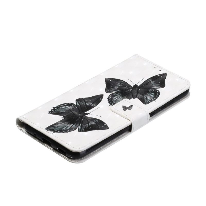 Flip Case voor Samsung Galaxy S20 FE Zwarte Vlinders