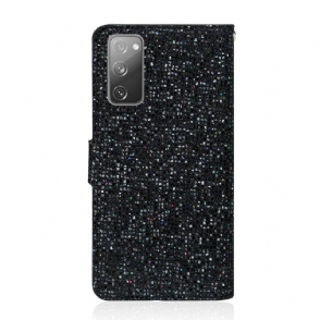 Folio-hoesje voor Samsung Galaxy S20 FE Anti-fall Glitterkaarthouder