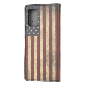Folio-hoesje voor Samsung Galaxy S20 FE Anti-fall Vintage Amerikaanse Vlag