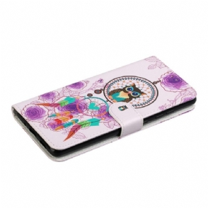 Folio-hoesje voor Samsung Galaxy S20 FE Uil En Gekleurde Dromenvanger