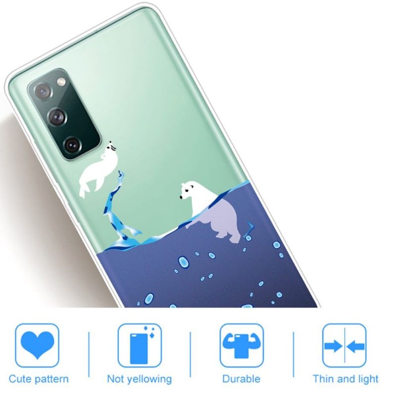 Hoesje voor Samsung Galaxy S20 FE Anti-fall Zeehond En Ijsbeer
