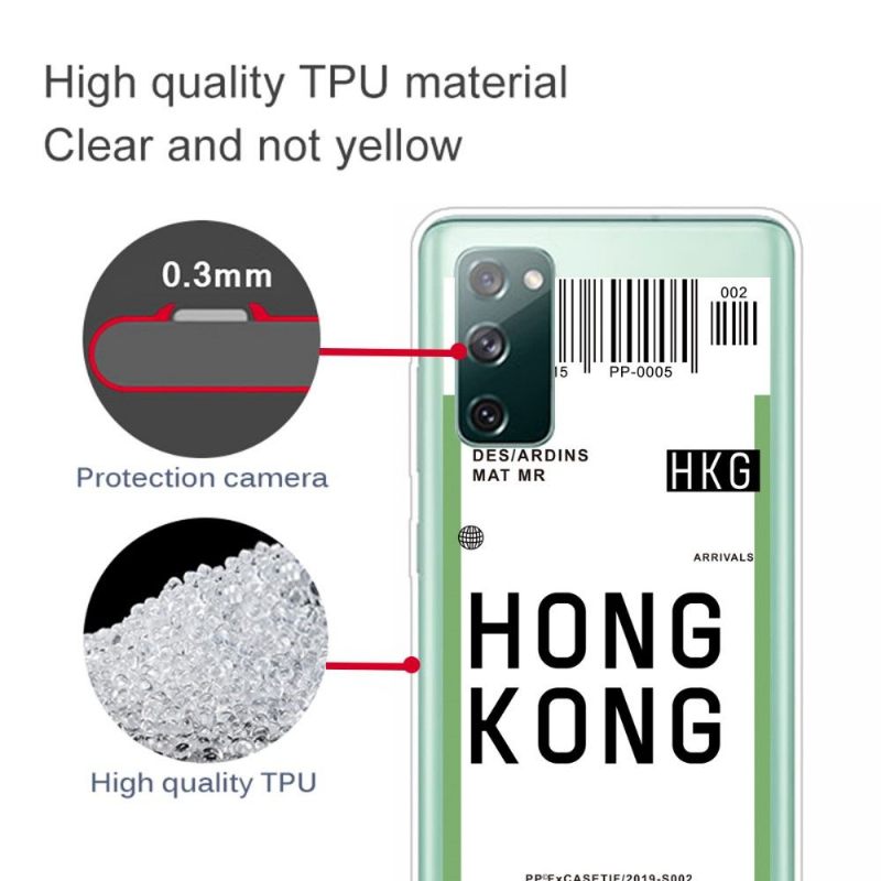 Hoesje voor Samsung Galaxy S20 FE Instapkaart 07 Hongkong