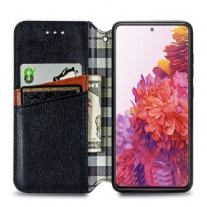Leren Hoesje voor Samsung Galaxy S20 FE Bescherming Kub-ontwerp