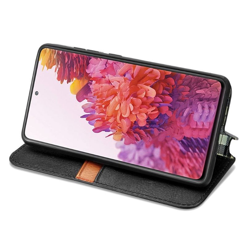 Leren Hoesje voor Samsung Galaxy S20 FE Bescherming Kub-ontwerp
