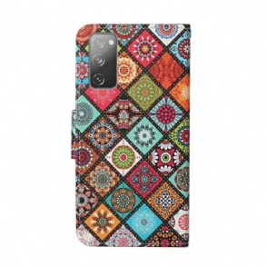 Leren Hoesje voor Samsung Galaxy S20 FE Bescherming Mandala Caleidoscoop