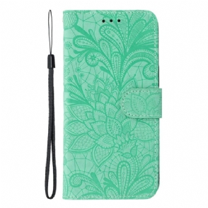 Folio-hoesje Realme C71 Telefoonhoesje Bloemenkantpatroon