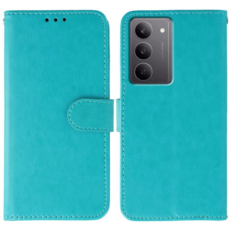 Leren Hoesje Realme C71 Effen Kleur Bescherming Hoesje