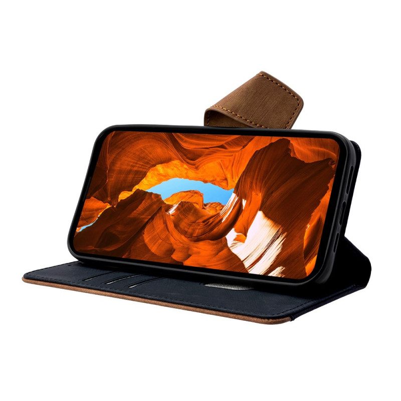 Leren Hoesje Voor Realme C71 Vintage Rfid-portemonnee