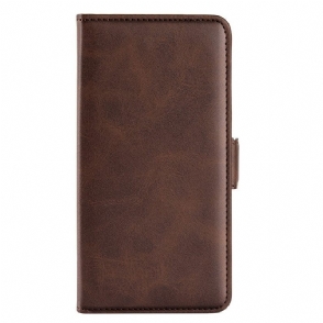 Leren Hoesje voor Oppo Reno 8 Pro Dubbele Sluiting