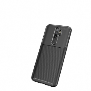 Telefoonhoesje voor Oppo A9 2020 Gel Koolstofvezel Stijl