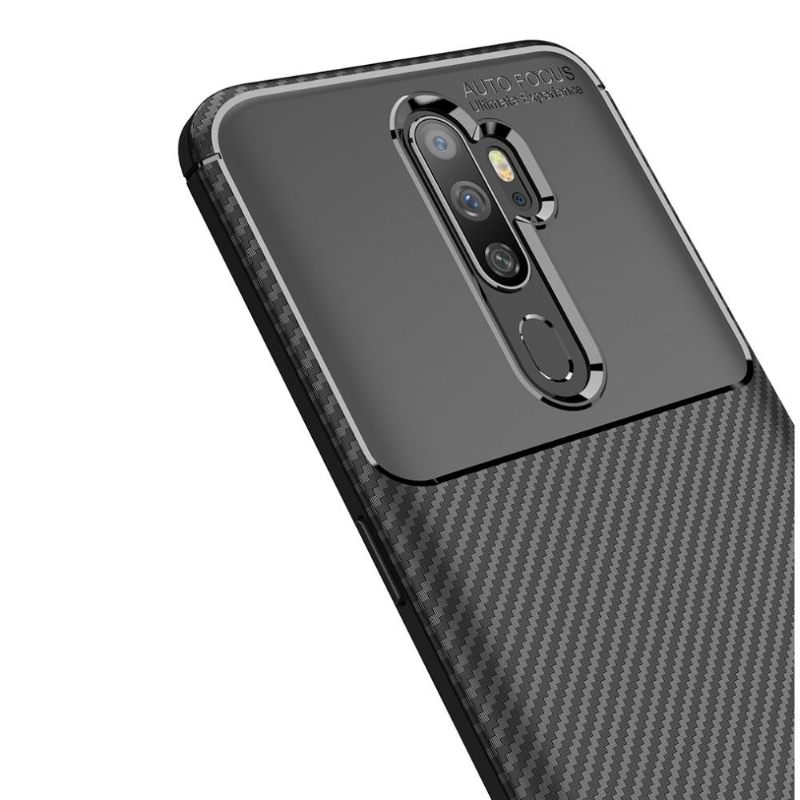 Telefoonhoesje voor Oppo A9 2020 Gel Koolstofvezel Stijl