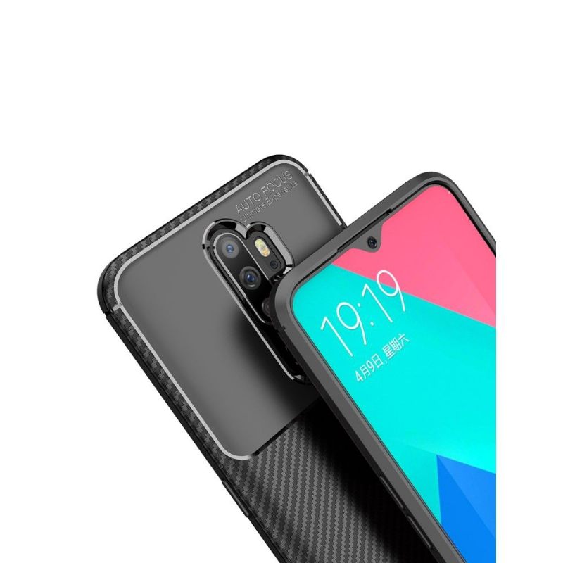 Telefoonhoesje voor Oppo A9 2020 Gel Koolstofvezel Stijl