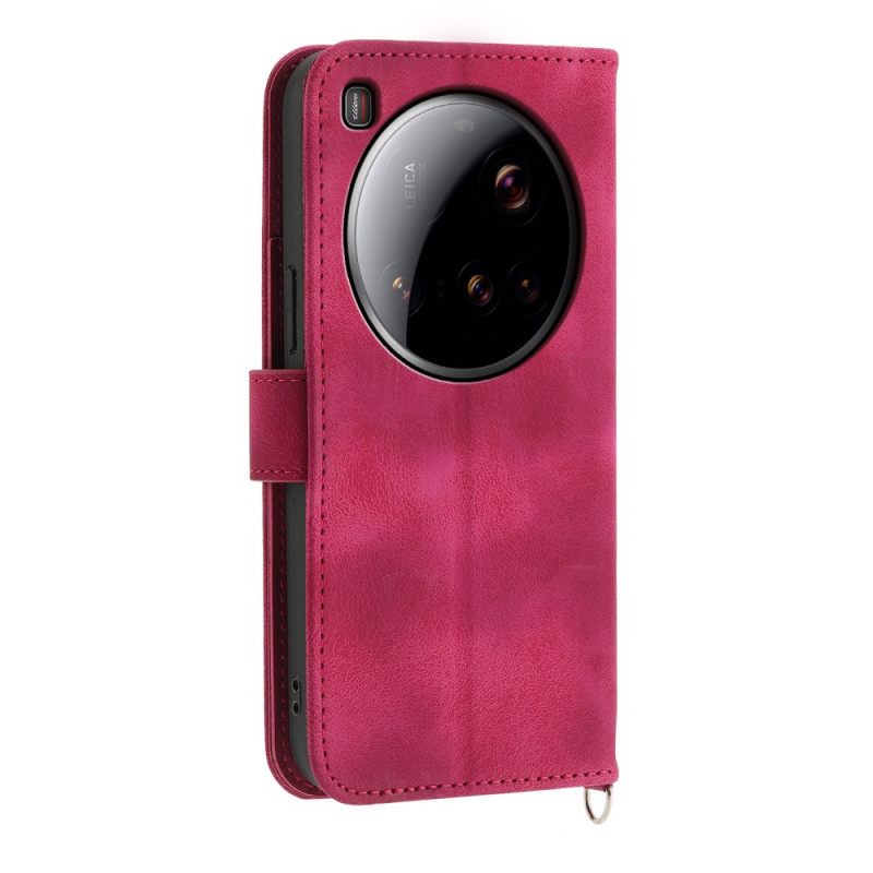 Bescherming Hoesje Xiaomi 15 Ultra Bloemenpatroon Met Bandje En Schouderband