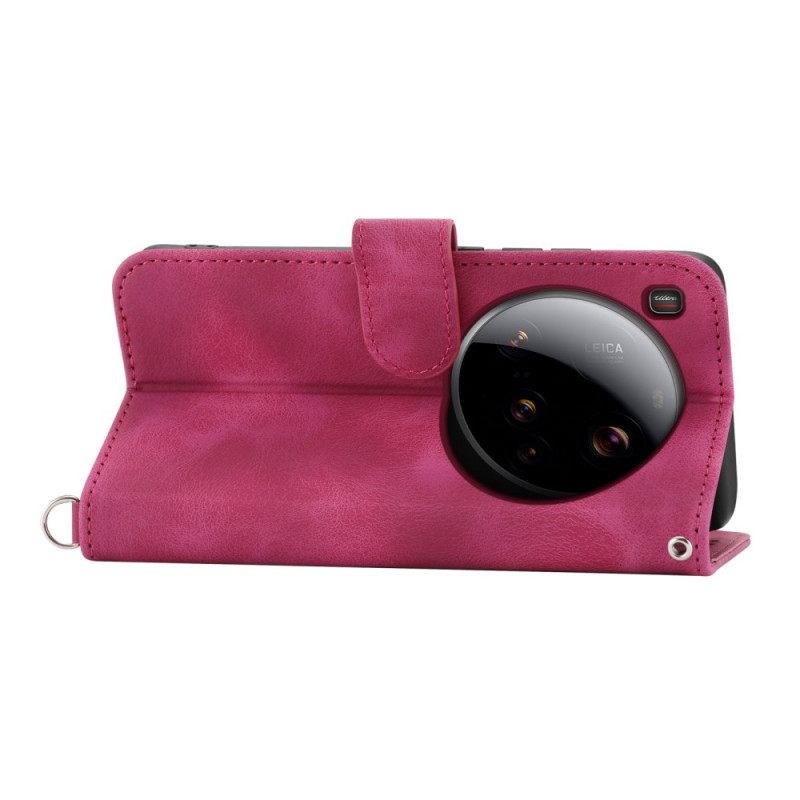 Bescherming Hoesje Xiaomi 15 Ultra Bloemenpatroon Met Bandje En Schouderband