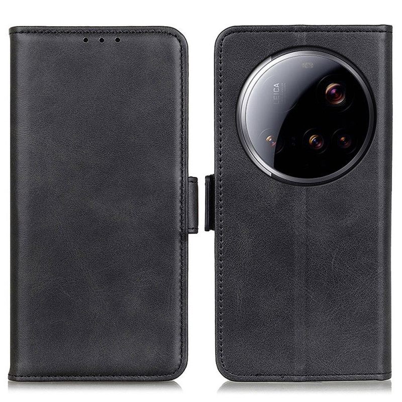 Flip Case Leren Xiaomi 15 Ultra Dubbele Sluiting