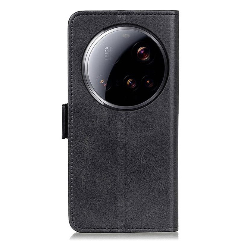 Flip Case Leren Xiaomi 15 Ultra Dubbele Sluiting