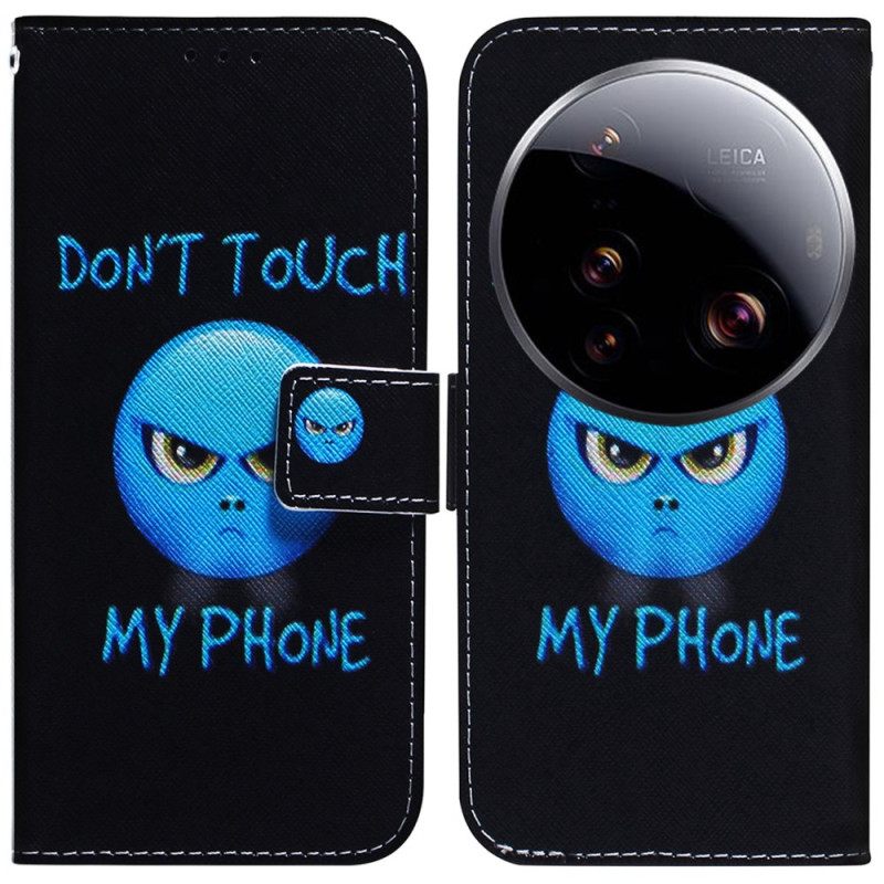 Flip Case Leren Xiaomi 15 Ultra Emoji-telefoon